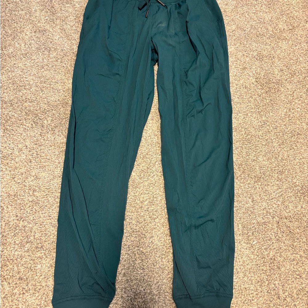 Lululemon Athletica Green Track Pants with Tapered Fit